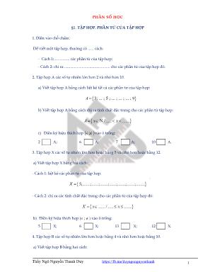 Bài tập Toán Lớp 6 học kỳ I - Ngô Nguyễn Thanh Duy